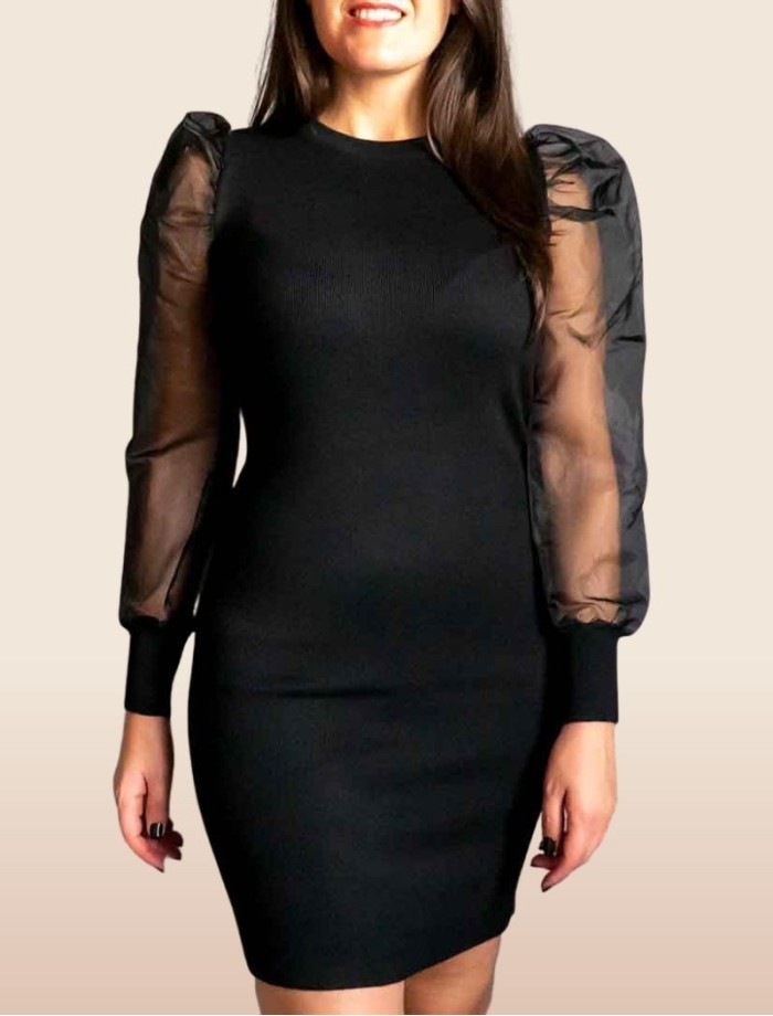 Vestido Organza CARLA Negro