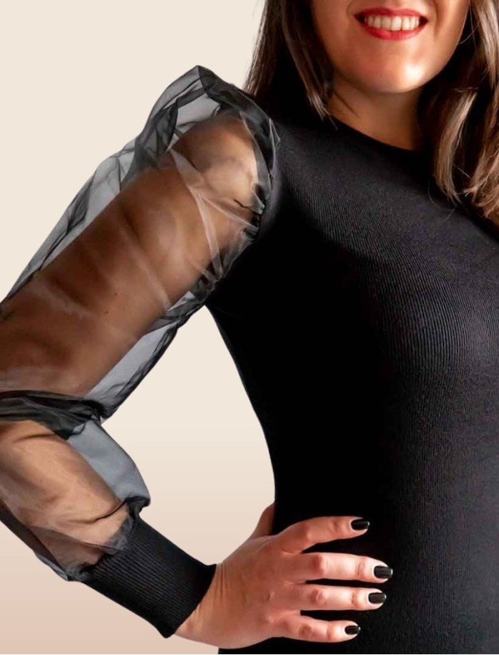 Vestido Organza CARLA Negro