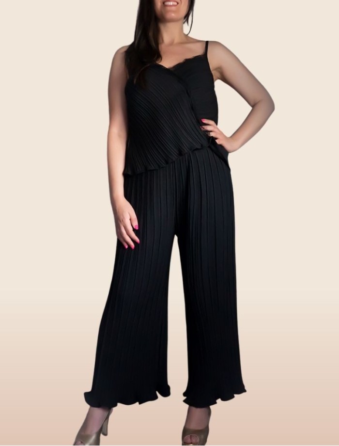 Conjunto Plisado ASHLEY Negro