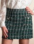 Falda Tweed Botones Joya ANNA Verde