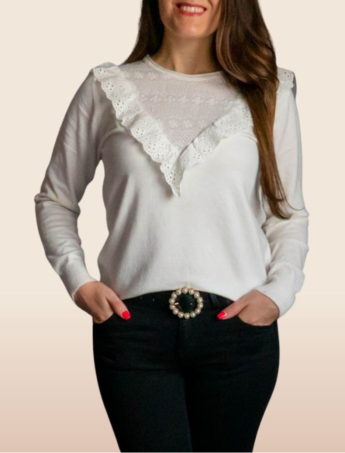 Jersey Blonda MAHI Blanco