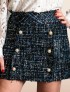 Falda Tweed Perlas LILLY Azul
