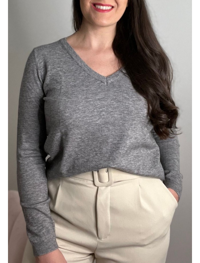 Jersey Encaje Espalda CRISTIE Gris