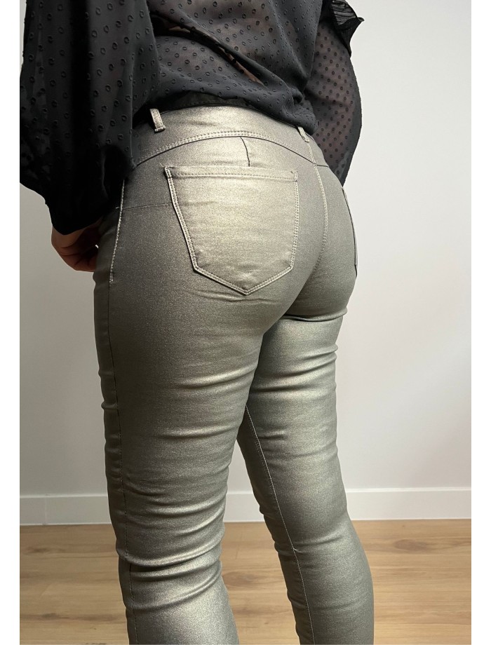 Pantalón Push-Up Encerado ELLA Dorado