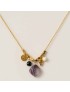COLLAR PIEDRA ROMBO MORADO