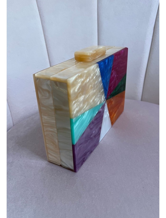 Bolso Clutch Nácar ALEXANDRA Multicolor