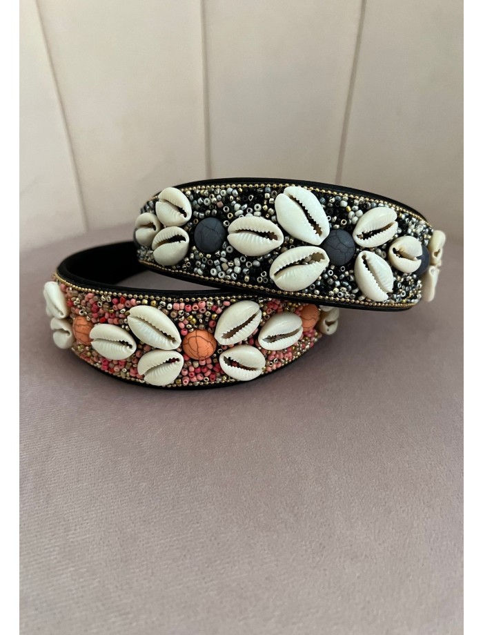 Diadema Conchas DAMARIS Gris