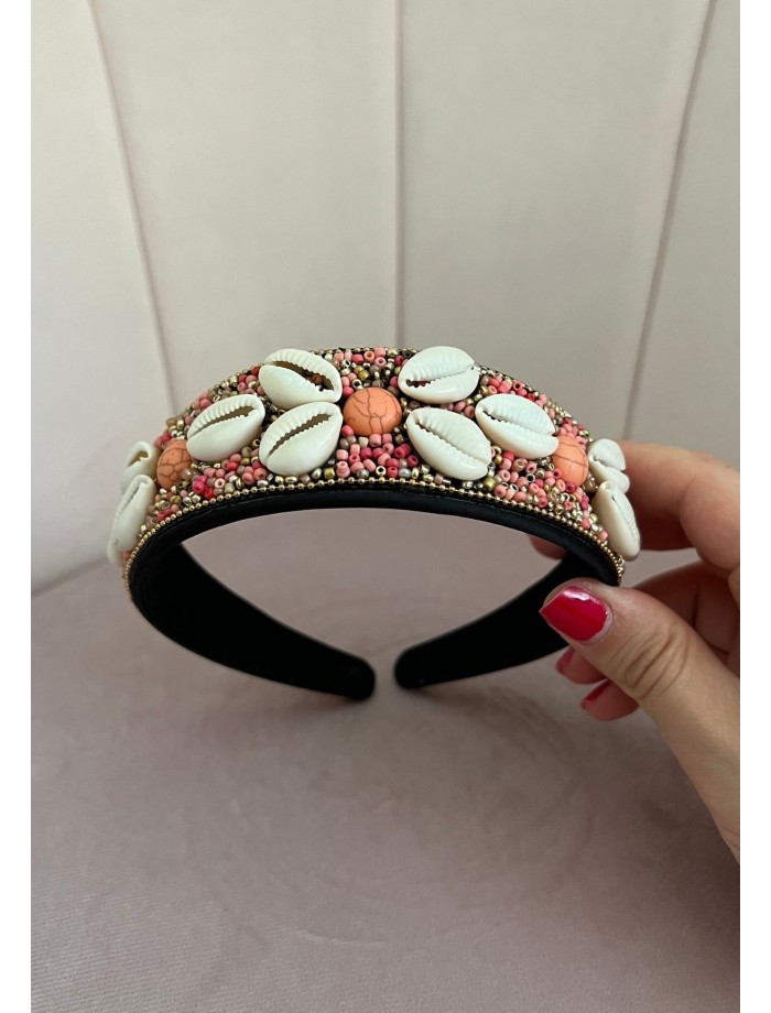 Diadema Conchas DAMARIS Rosa