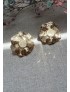 Pendientes Flor Strass LAURENCE Beige