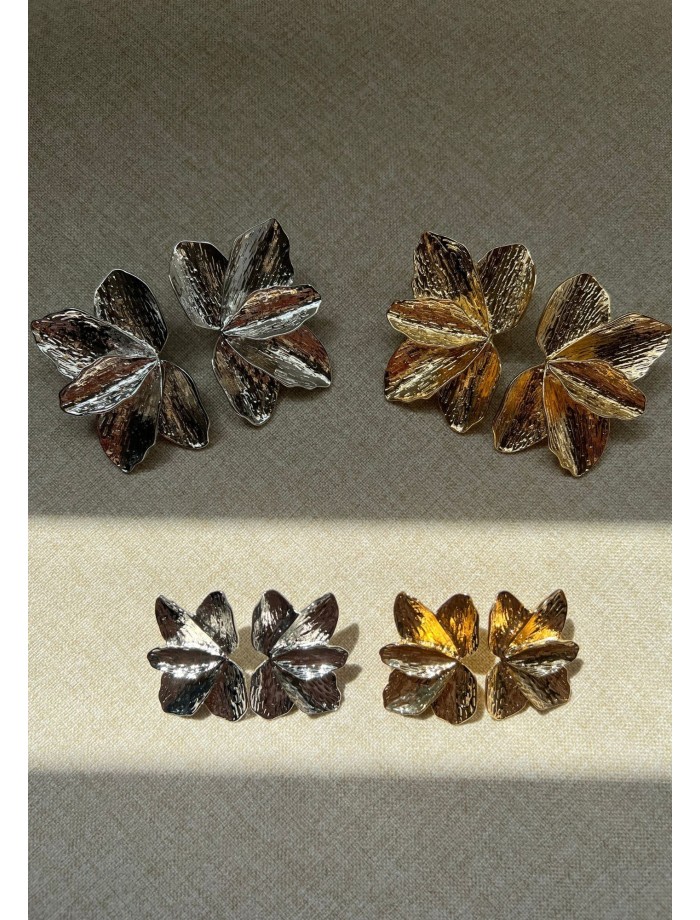 Pendientes Hojas ALMA MINI Plateado