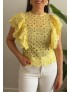 Top Encaje Volantes BERYL Amarillo