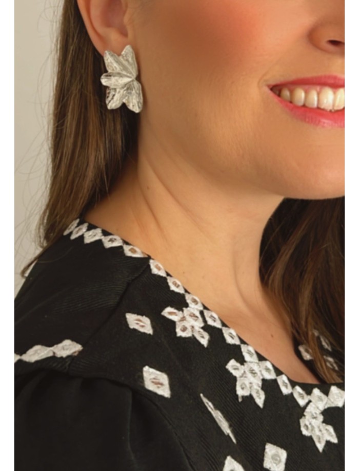 Pendientes Hojas ALMA MINI Plateado