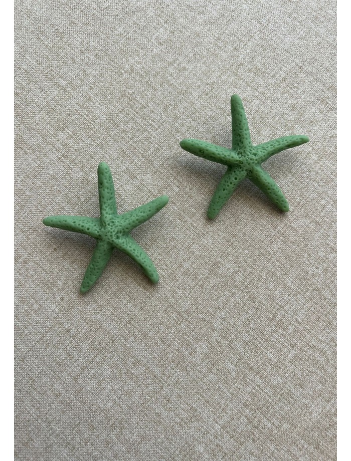 Pendientes Estrella Mar ÚRSULA Verde