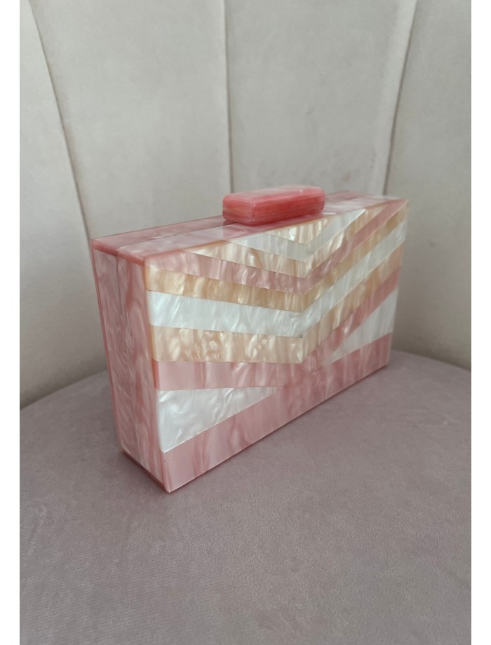 Bolso Clutch Nácar GRACIELA Rosa