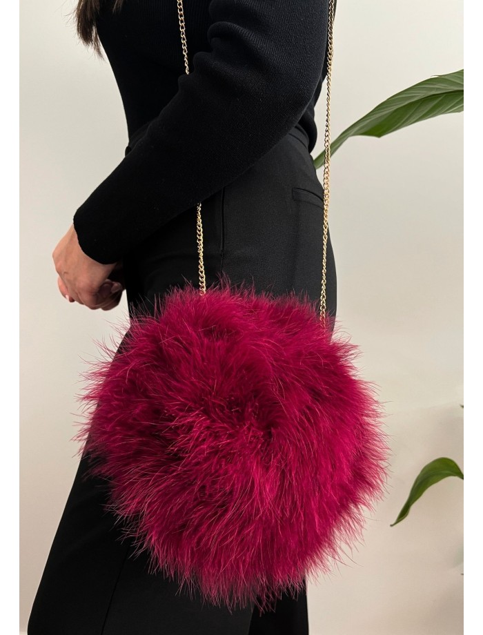 Bolso Plumas CANDELA Burdeos