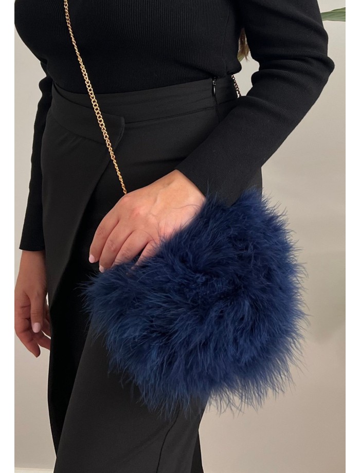 Bolso Plumas CANDELA Azul