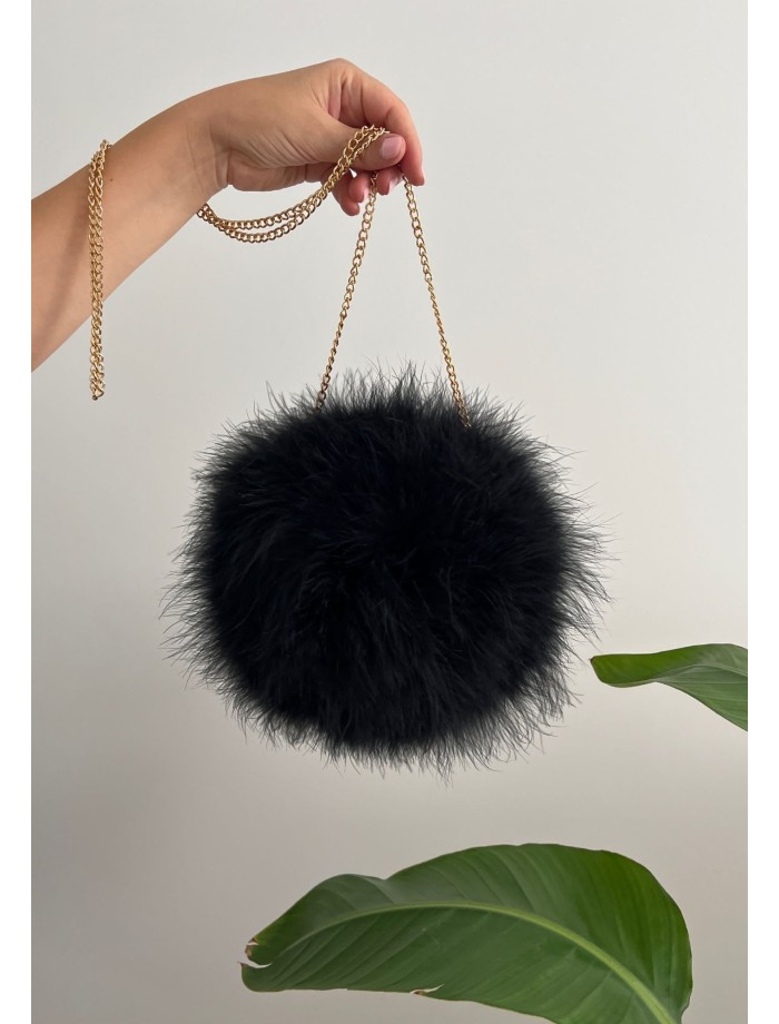Bolso Plumas CANDELA Negro