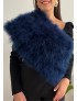Estola Plumas MATILDA Azul