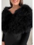 Estola Plumas MATILDA Negro
