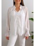 Blusa Detalles Plata MELISA Blanco