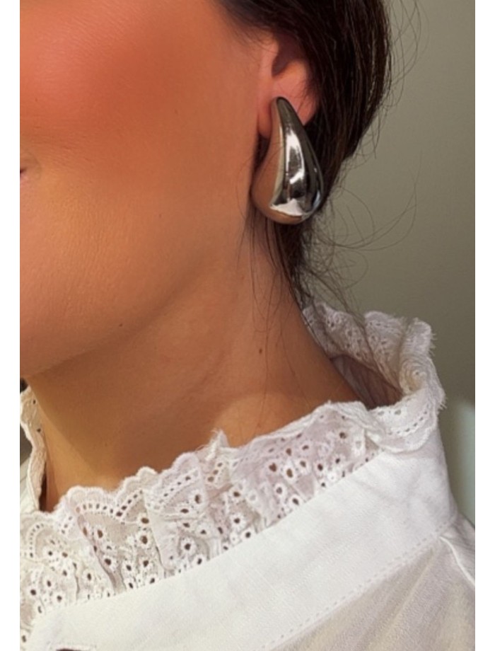 Pendientes GOTA MAXI Plateado