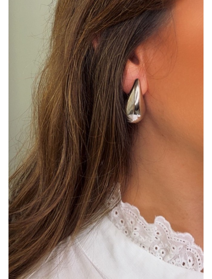 Pendientes GOTA MIDI Plateado