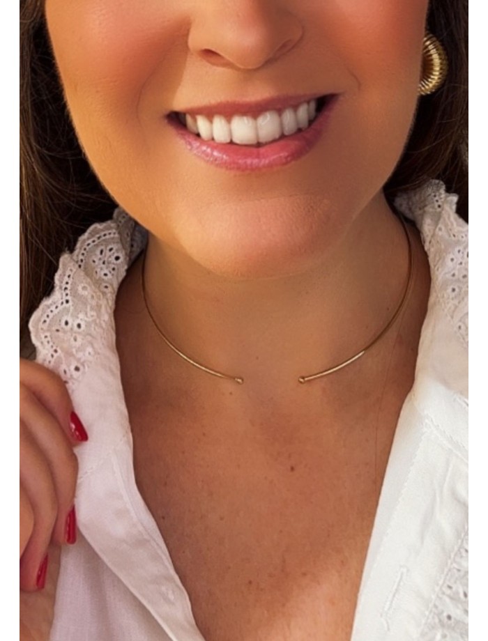 Collar Choker Rígido PUREZA Dorado