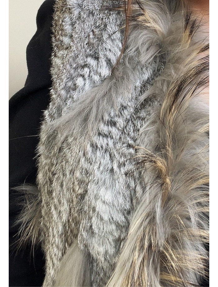 Chaleco Pelo Natural ASPEN Gris