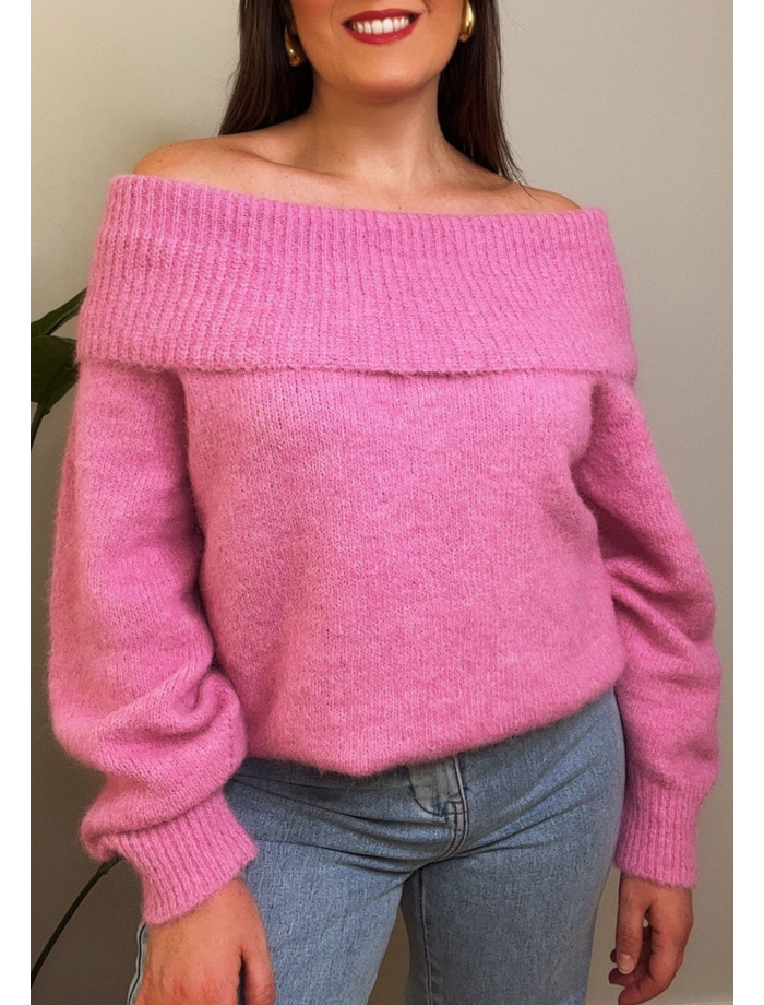 Jersey Bardot ELVIA Rosa