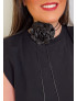 Collar Choker Flor Cordón DALIA Negro