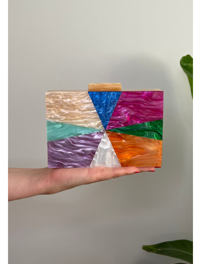 Bolso Clutch Nácar ALEXANDRA Multicolor