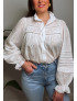 Camisa Calados Bordados BÁRBARA Blanco