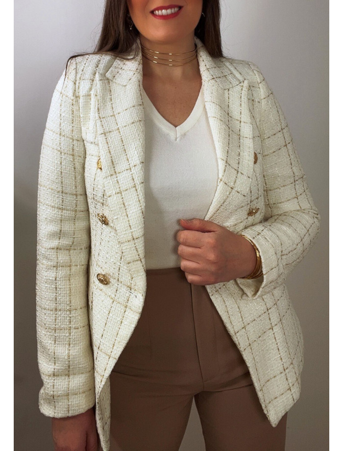 Chaqueta Tweed MILÁN Crudo