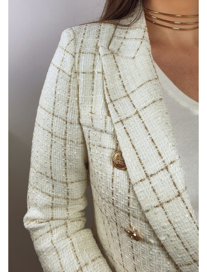 Chaqueta Tweed MILÁN Crudo