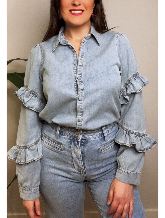 Camisa Denim Volantes MONTANA