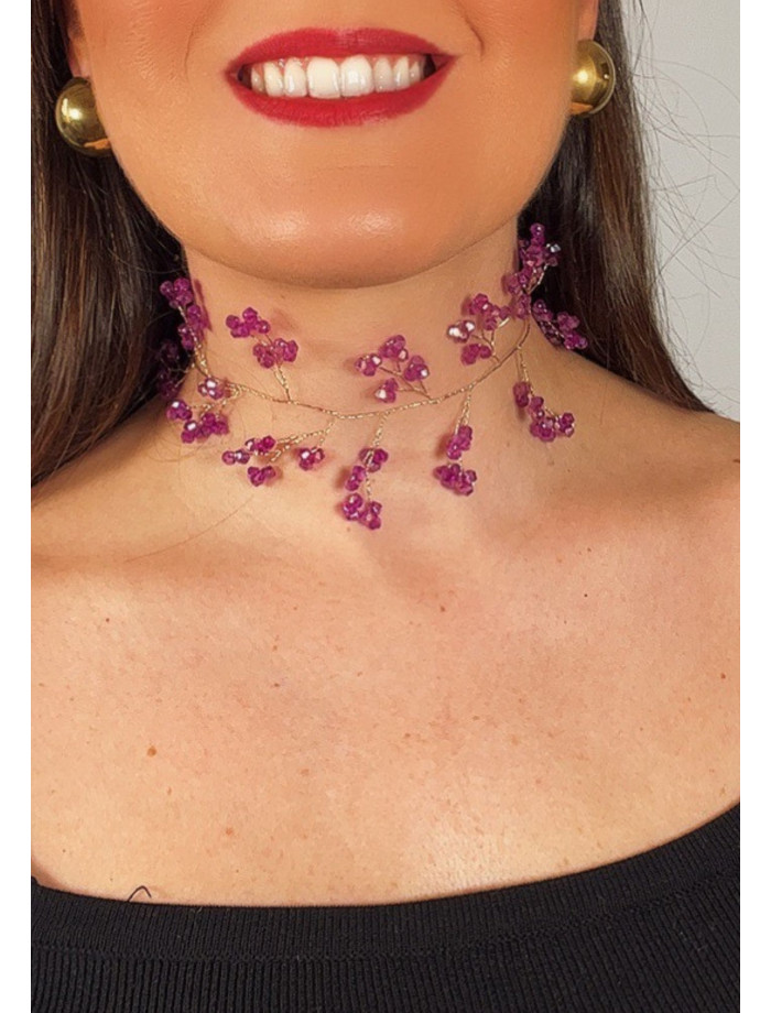 Collar Choker LLUVIA Buganvilla