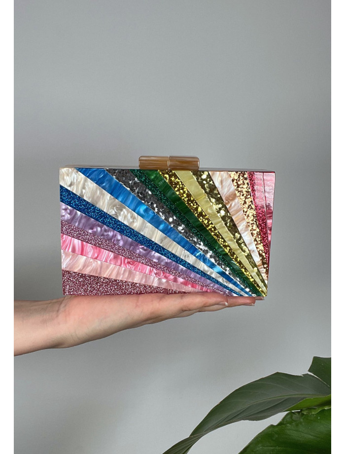 Bolso Clutch Nácar ESPERANZA BRILLI Multicolor