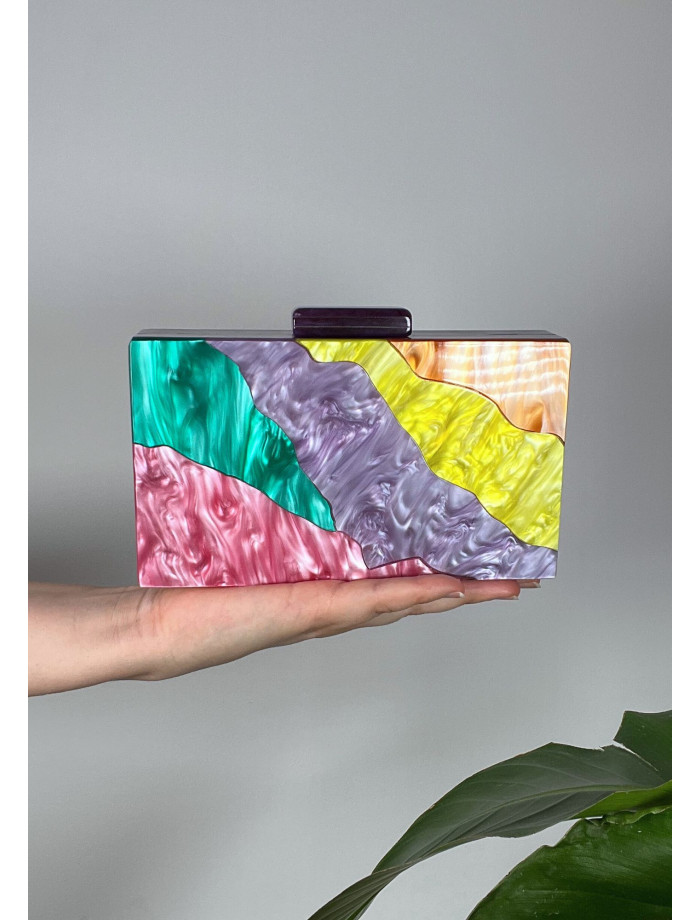 Bolso Clutch Nácar ROMINE Morado