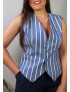 Chaleco Rayas CECILE Azul