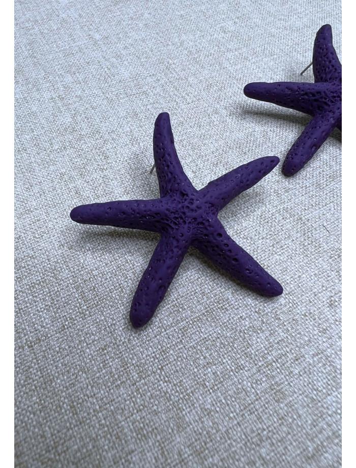 Pendientes Estrella Mar ÚRSULA Morado