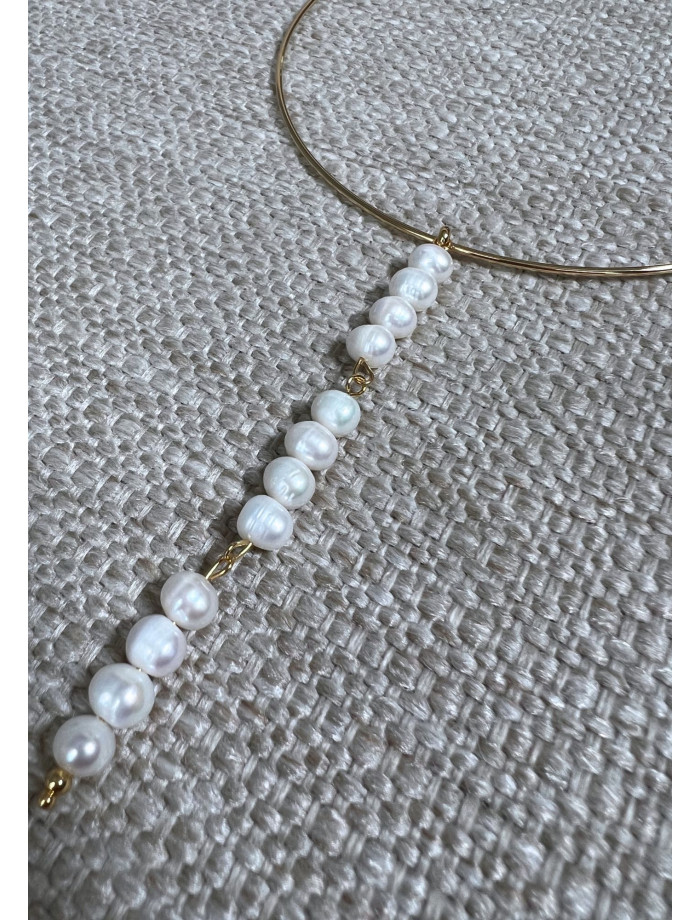 Collar Choker MUSA Cadena Perlas