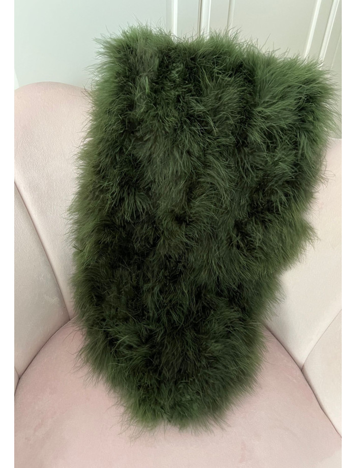 Estola Plumas MATILDA Verde Hoja