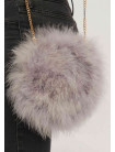 Bolso Plumas CANDELA Gris Claro