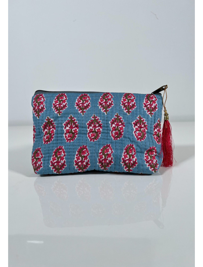 Neceser Pequeño Estampado KRISNA Azul