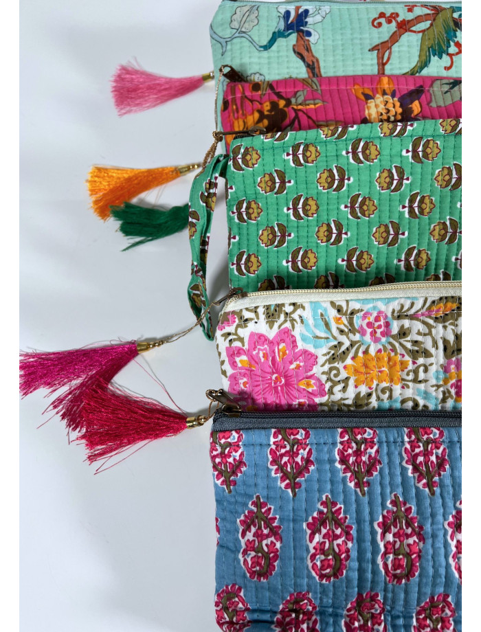 Neceser Pequeño Estampado KRISNA Azul