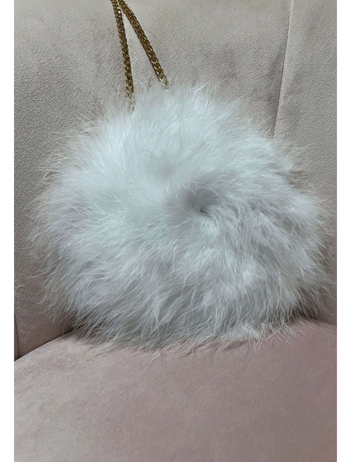 Bolso Plumas CANDELA Blanco