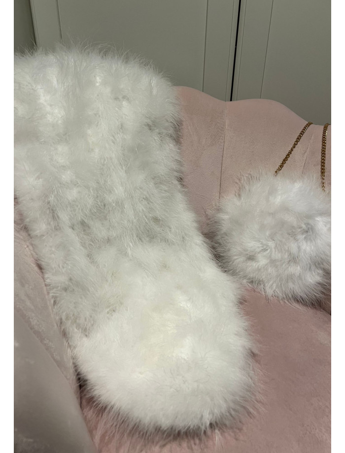 Bolso Plumas CANDELA Blanco