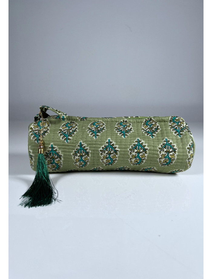 Estuche Redondo Estampado KRISNA Verde