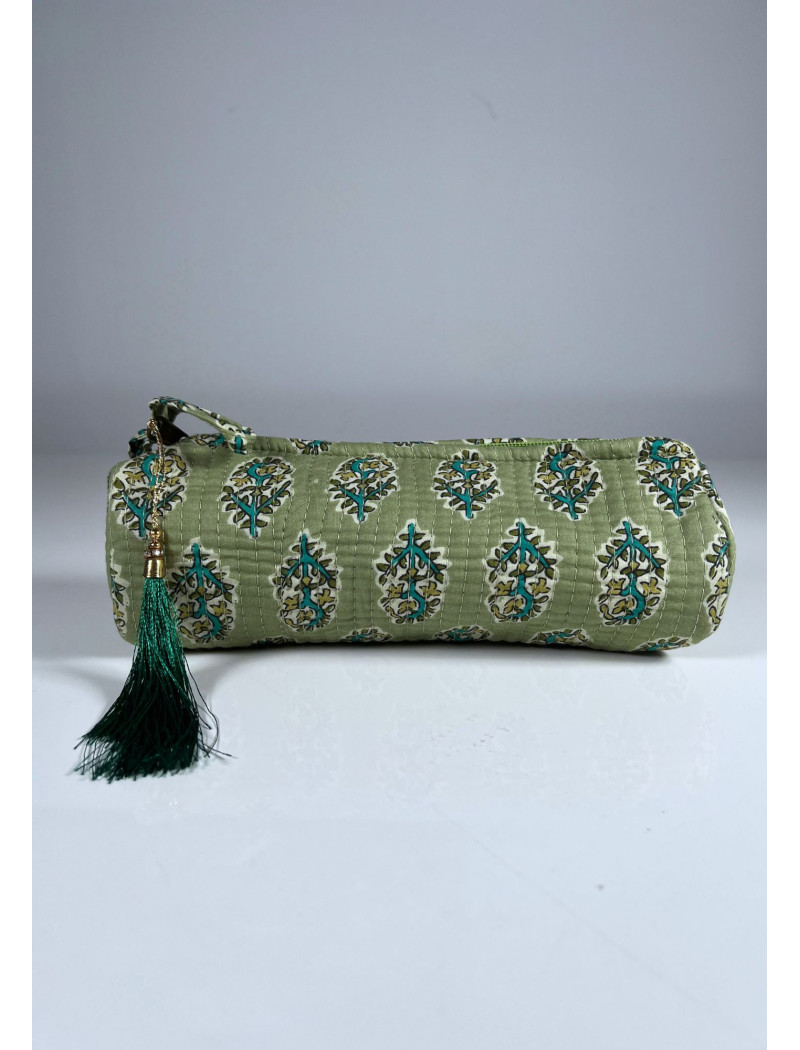 Estuche Redondo Estampado KRISNA Verde