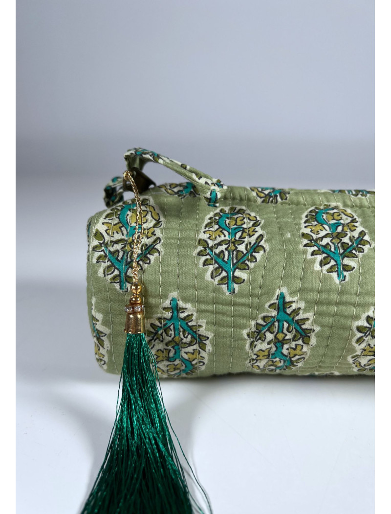 Estuche Redondo Estampado KRISNA Verde
